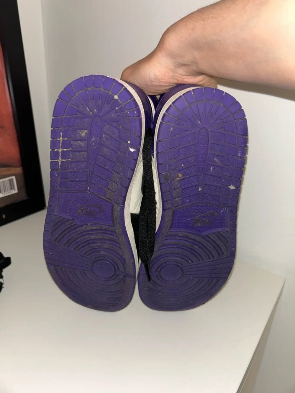 Nike Women's Mid-Top Sneakers in Black, Purple, White - Picture 4 of 6